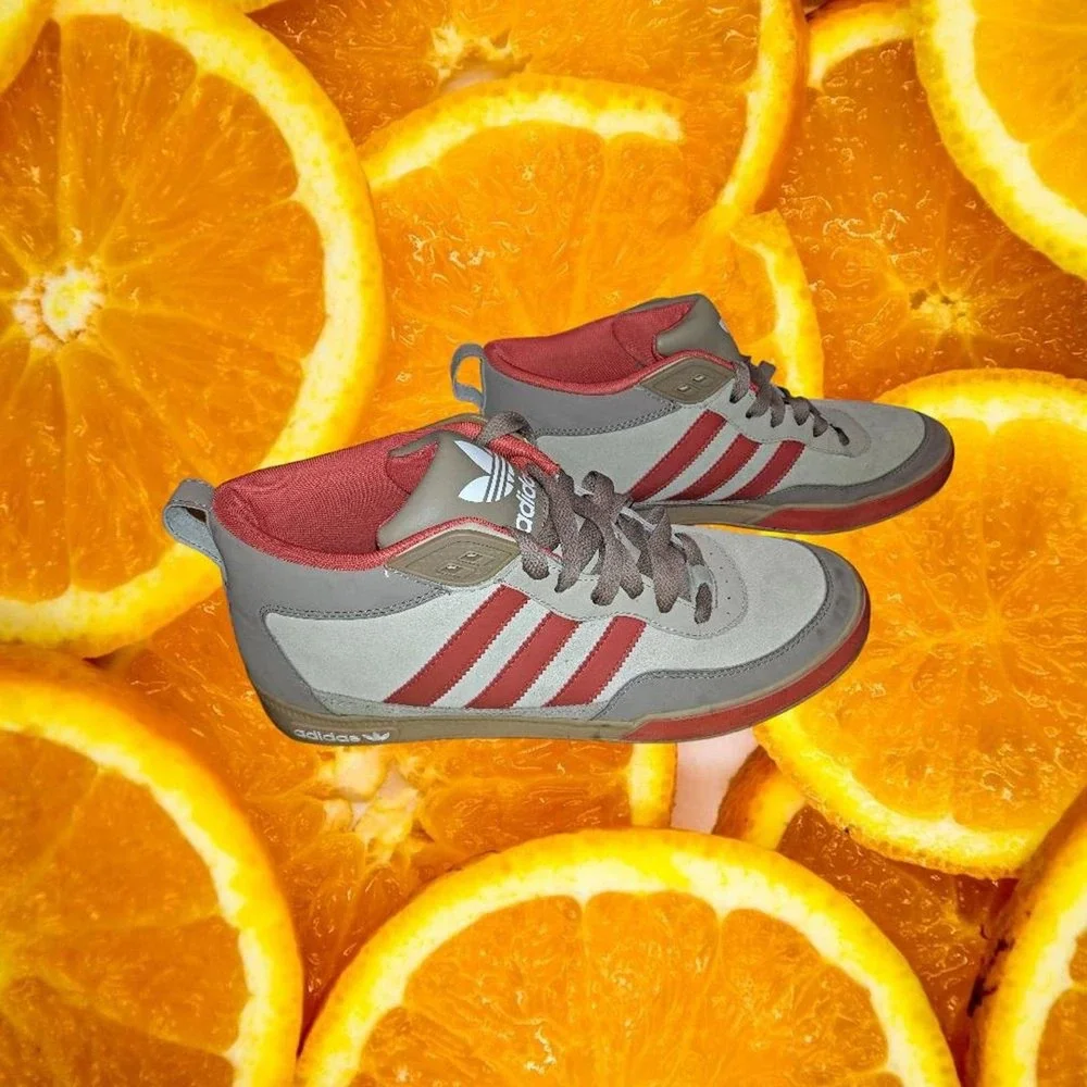 Adidas High Top Sneakers Tan and Orange Size 11 1/2‎